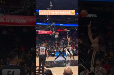 He FLEW in #jalenjohnson #hawks #nba #dunk