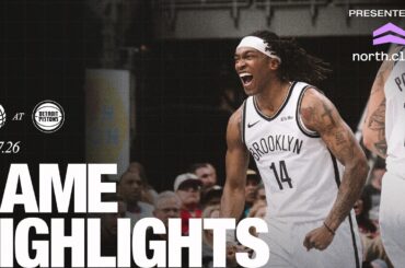 HIGHLIGHTS: Nets COMPLETE 5th Largest Comeback in Franchise History in 107-105 victory over Detroit