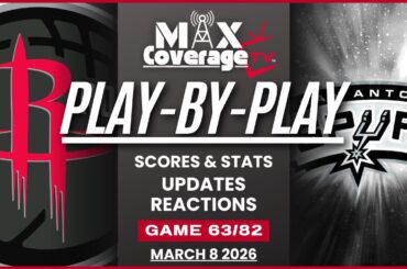 🔴LIVE - Houston Rockets vs San Antonio Spurs - Play-By-Play & Reactions (3/8/26)