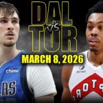 Dallas Mavericks vs Toronto Raptors Full Game Highlights – March 8, 2026 | NBA Season