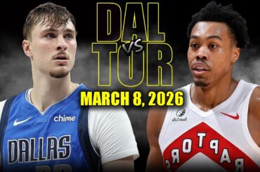 Dallas Mavericks vs Toronto Raptors Full Game Highlights – March 8, 2026 | NBA Season