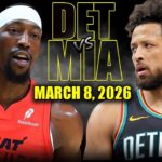 Detroit Pistons vs Miami Heat Full Game Highlights – March 8, 2026 | NBA Season