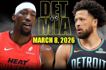Detroit Pistons vs Miami Heat Full Game Highlights – March 8, 2026 | NBA Season