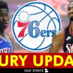 🚨NEW Tyrese Maxey Injury Update Via NBA Insider Shams Charania + VJ Edgecombe Injury Update