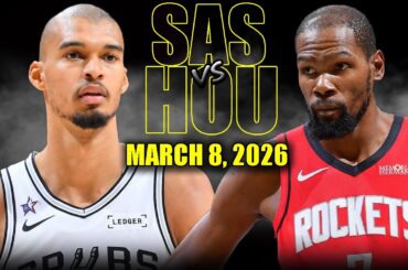 San Antonio Spurs vs Houston Rockets Full Game Highlights – March 8, 2026 | NBA Season