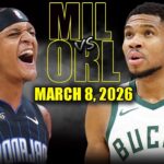 Milwaukee Bucks vs Orlando Magic Full Game Highlights – March 8, 2026 | NBA Season