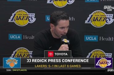 JJ Redick POSTGAME INTERVIEWS | Los Angeles Lakers beat New York Knicks 110-97