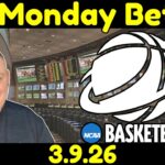 Monday NCAA Basketball Picks - 3/9/26 l Craig Trapp NCAAB Picks & College Basketball Predictions