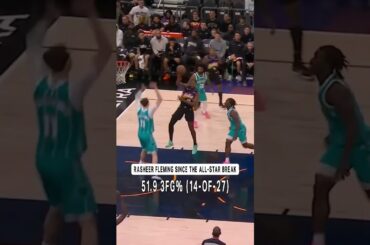 The best eight-game 3FG% span by a Suns rookie since Leandro Barbosa in 2003-04 (min. 25 3FGA)