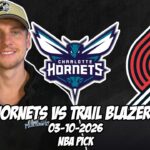 Charlotte Hornets vs Portland Trail Blazers 3/10/26 NBA Free Picks & Prediction | NBA Betting Tips