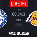 NBA LIVE! Los Angeles Lakers vs Philadelphia 76ers I March 10, 2026 | 2026 NBA Season Live 2K