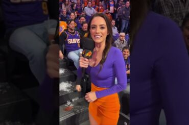 NBA Reporter Trips and Falls During Segment -  Footprint Center #nba #nbahighlights #Phoenixsuns