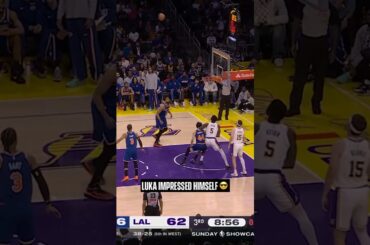 Luka Dončić beats the buzzer off of one leg and falling into the crowd 🤯 #nba