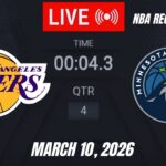 NBA LIVE! Los Angeles Lakers vs Minnesota Timberwolves | March 10, 2026 Lakers vs Timberwolves 2K