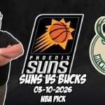Phoenix Suns vs Milwaukee Bucks 3/10/26 NBA Free Picks & Prediction | NBA Betting Tips