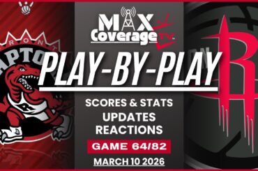 🔴LIVE - Toronto Raptors vs Houston Rockets - Play-By-Play & Reactions (3/10/26)