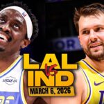 Los Angeles Lakers vs Indiana Pacers Full Game Highlights | Mar 6, 2026 | FreeDawkins