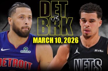 Detroit Pistons vs Brooklyn Nets Full Game Highlights – March 10, 2026 | NBA Season