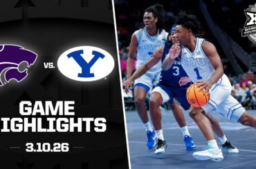 Kansas State vs. BYU Highlights | 2026 Phillips 66 Big 12 Men’s Basketball Tournament