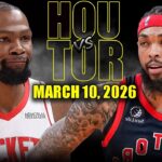Houston Rockets vs Toronto Raptors Full Game Highlights – March 10, 2026 | NBA Season