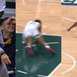 Jalen Green drops Ousmane Dieng then points at him and hits the shot 😂