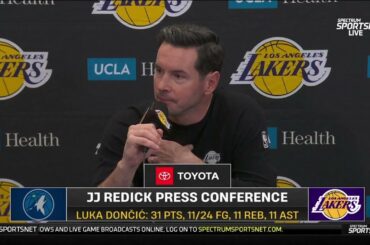 JJ Redick POSTGAME INTERVIEWS | Los Angeles Lakers beat Minnesota Timberwolves 120-106