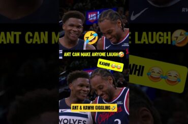 Ant had Kawhi breaking character😭