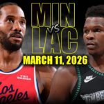 Minnesota Timberwolves vs Los Angeles Clippers Full Game Highlights – March 11, 2026 | NBA Season