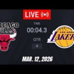 NBA LIVE! Los Angeles Lakers vs Chicago Bulls March 12, 2026 | 2026 NBA Season Live 2K