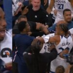 Clippers and T-Wolves fight after the game for game ball & Kawhi says "Hey a fight" 😂