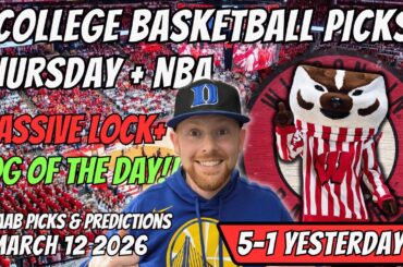 College Basketball Picks Today Thursday 3/12/2026 | Free NCAAB Best Bets, Props, and Predictions