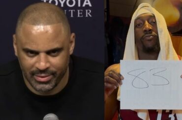 Ime Udoka hating on Bam Adebayo's 83 points "40 FTs... and the Washington Wizards" 😭