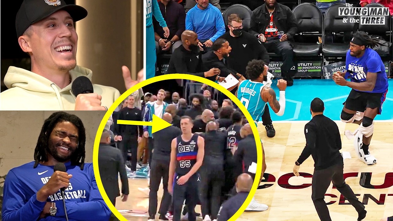 Duncan Robinson and Isaiah Stewart on the Charlotte Hornets Fight