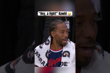 Kawhi laughing at the postgame scuffle 😂