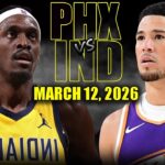 Phoenix Suns vs Indiana Pacers Full Game Highlights – March 12, 2026 | NBA Season