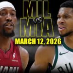 Milwaukee Bucks vs Miami Heat Full Game Highlights – March 12, 2026 | NBA Season