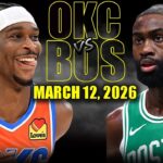 Oklahoma City Thunder vs Boston Celtics Full Game Highlights – March 12, 2026 | NBA Season