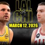 Los Angeles Lakers vs Chicago Bulls Full Game Highlights – March 12, 2026 | NBA Season