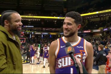 Devin Booker Postgame On-Court Interview after season-high 41 PTS in win vs Indiana Pacers