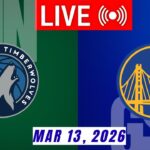 NBA LIVE! Golden State Warriors vs Minnesota Timberwolves | March 13,2026 Warriors vs Timberwolves