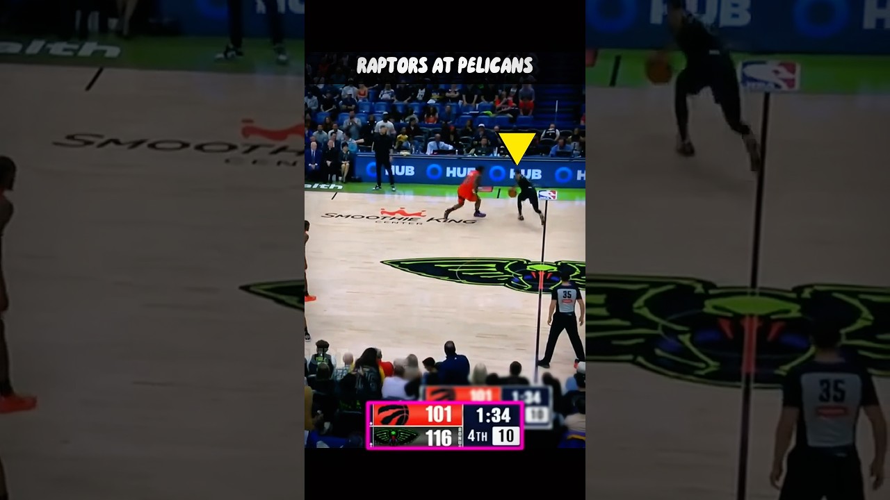 Murray Drops Shead… Then the Cold Stare Down 🫨 Raptors at Pelicans #nba #shorts