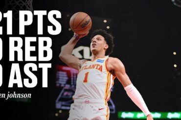 Jalen Johnson nearly hits triple-double in Hawks 8th Win in a Row