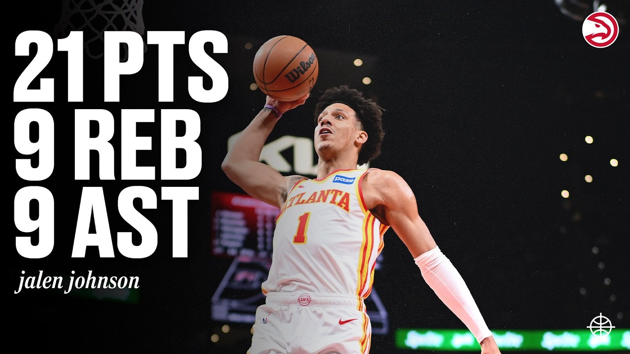 Jalen Johnson nearly hits triple-double in Hawks 8th Win in a Row