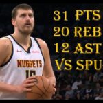 Nikola Jokic 31 Pts 20 Reb 12 Ast Denver Nuggets vs San Antonio Spurs  HIGHLIGHTS