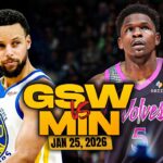 Golden State Warriors vs Minnesota Timberwolves Full Game Highlights | Jan 25, 2026 | FreeDawkins