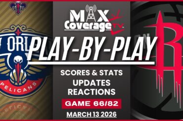 🔴LIVE - New Orleans Pelicans vs Houston Rockets - Play-By-Play & Reactions (3/13/26)