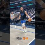 Klay Thompson warms up before Mavs vs. Cavs 🏀🔥 #explore #basketball #dallas #mavericks #hoops #nba