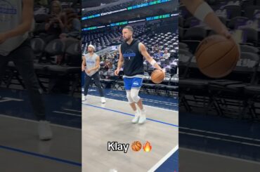 Klay Thompson warms up before Mavs vs. Cavs 🏀🔥 #explore #basketball #dallas #mavericks #hoops #nba