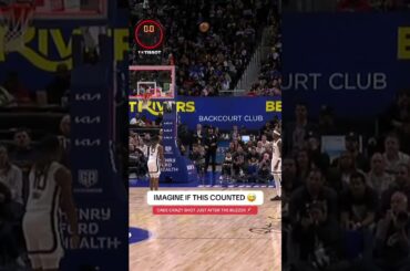 Cade drilled a crazy shot that almost counted at the 3Q buzzer 😱