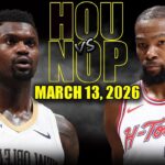 Houston Rockets vs New Orleans Pelicans Full Game Highlights – March 13, 2026 | NBA Season